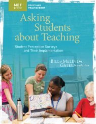 Asking Students about Teaching - MET Project