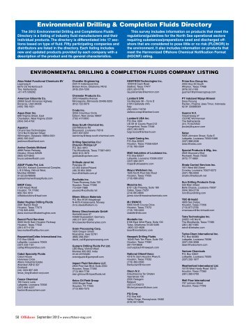 Environmental Drilling & Completion Fluids Directory