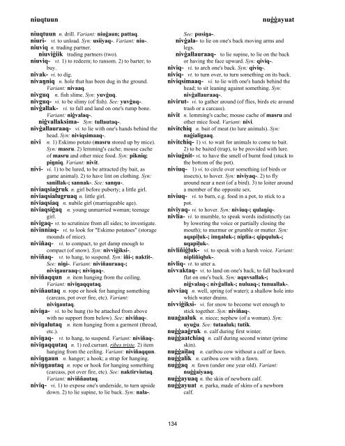 Iņupiatun Eskimo Dictionary - SIL International