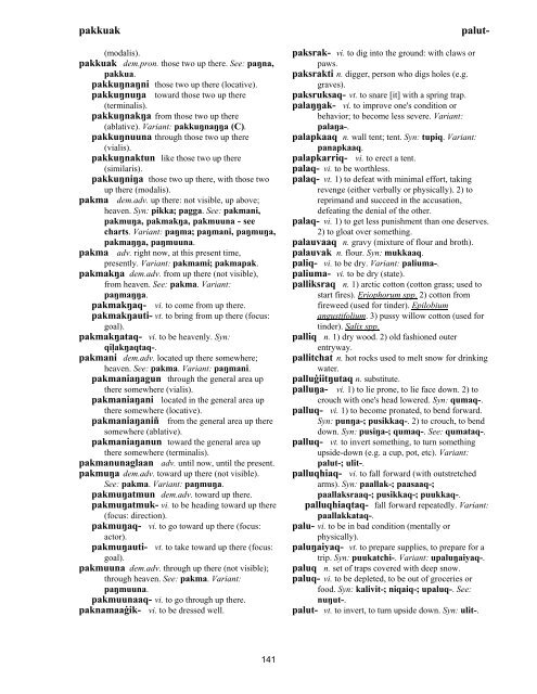 Iņupiatun Eskimo Dictionary - SIL International