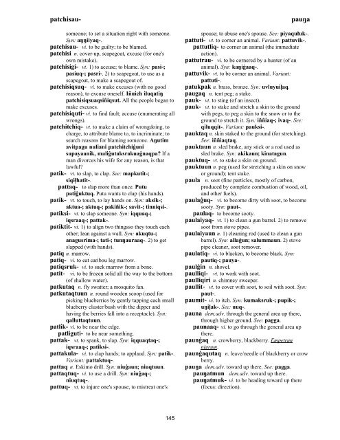 Iņupiatun Eskimo Dictionary - SIL International