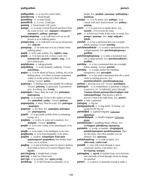 Iņupiatun Eskimo Dictionary - SIL International