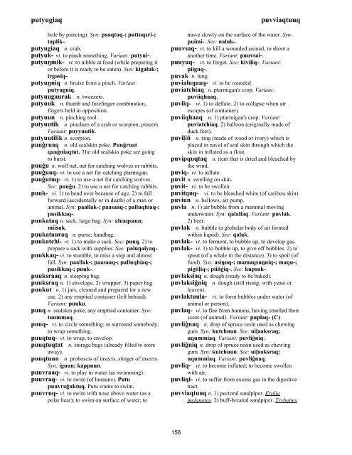 Iņupiatun Eskimo Dictionary - SIL International