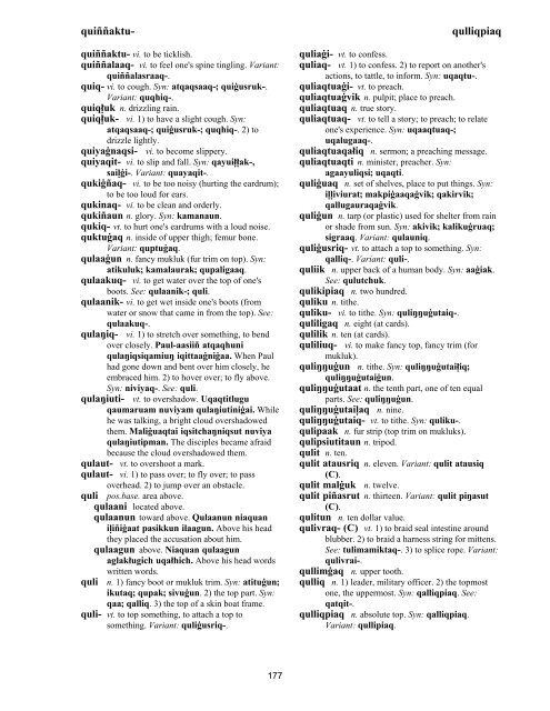 Iņupiatun Eskimo Dictionary - SIL International