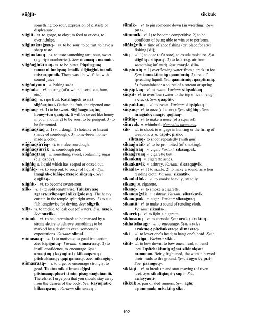 Iņupiatun Eskimo Dictionary - SIL International