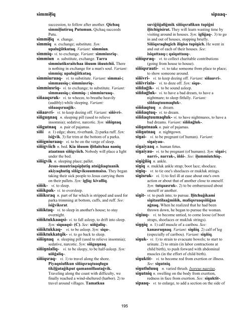 Iņupiatun Eskimo Dictionary - SIL International