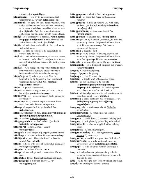 Iņupiatun Eskimo Dictionary - SIL International