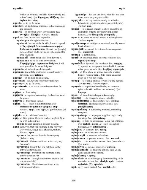 Iņupiatun Eskimo Dictionary - SIL International