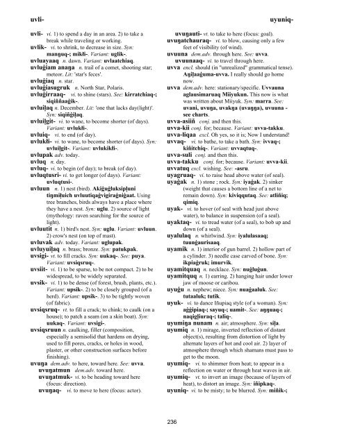 Iņupiatun Eskimo Dictionary - SIL International