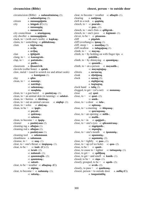 Iņupiatun Eskimo Dictionary - SIL International