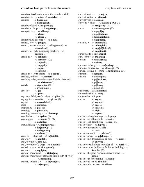 Iņupiatun Eskimo Dictionary - SIL International