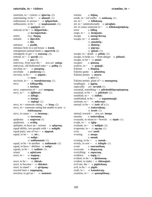 Iņupiatun Eskimo Dictionary - SIL International