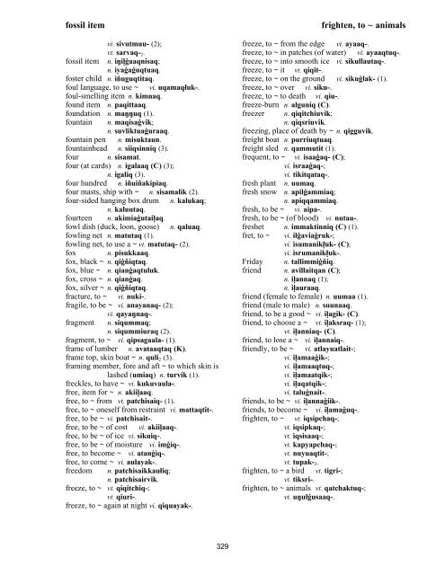 Iņupiatun Eskimo Dictionary - SIL International