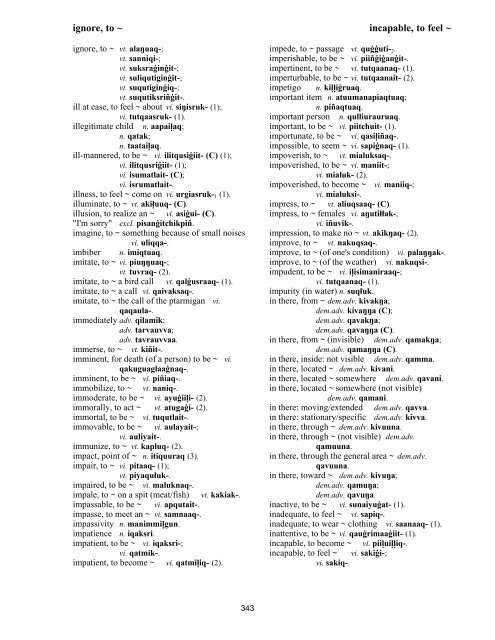 Iņupiatun Eskimo Dictionary - SIL International