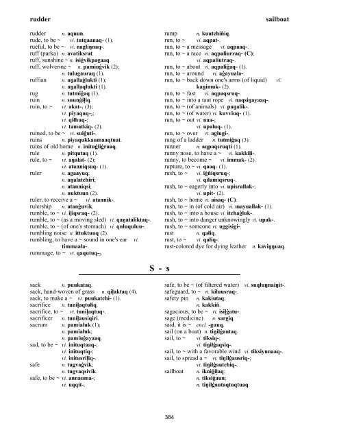 Iņupiatun Eskimo Dictionary - SIL International