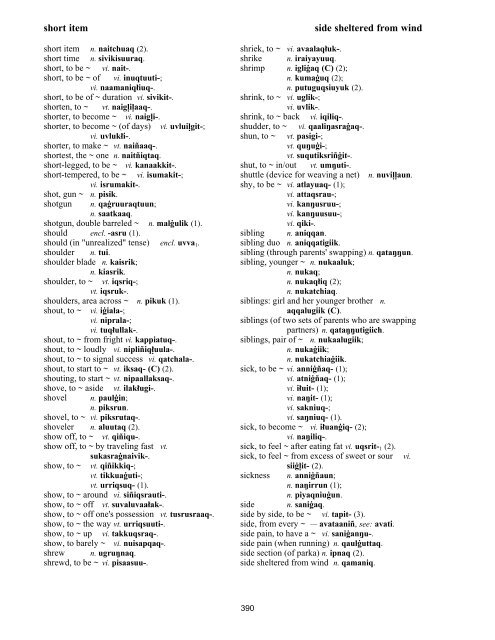 Iņupiatun Eskimo Dictionary - SIL International