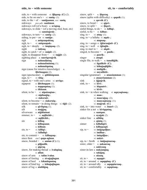 Iņupiatun Eskimo Dictionary - SIL International