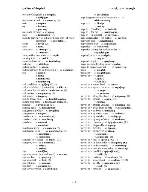 Iņupiatun Eskimo Dictionary - SIL International