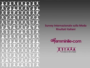 Survey Internazionale sulla Moda - alfemminile.com