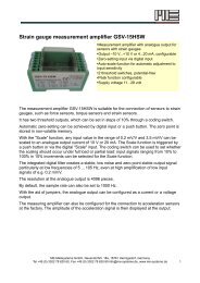 Strain gauge measurement amplifier GSV-15HSW