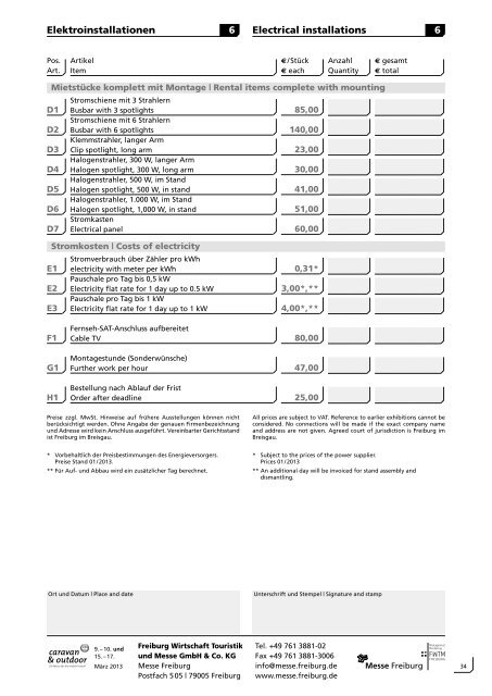 Download Aussteller-Serviceheft - Messe Freiburg