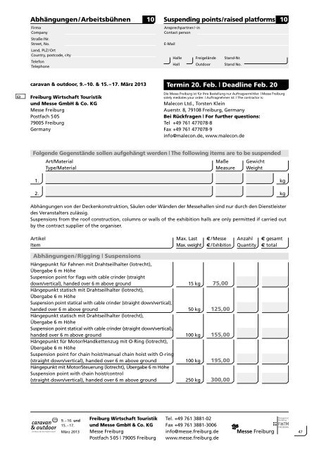 Download Aussteller-Serviceheft - Messe Freiburg