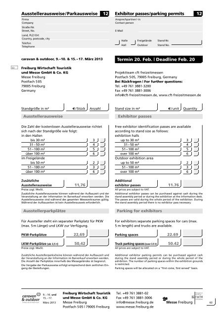 Download Aussteller-Serviceheft - Messe Freiburg