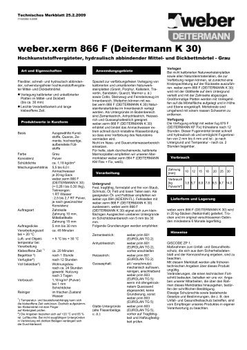 weber.xerm 866 F (Deitermann K 30) - Saint-Gobain Weber GmbH