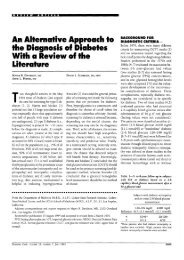 An Alternative Approach to the Diagnosis of ... - Diabetes Care