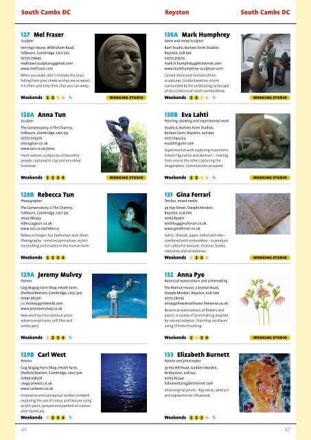 Cambridge Open Studios 2011 Visitor Guide - Fine Art Escape