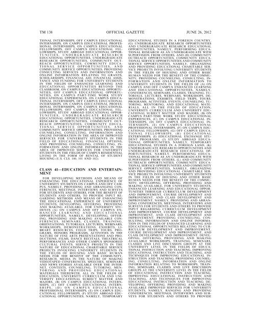 MARKS PUBLISHED FOR OPPOSITION - U.S. Patent and ...