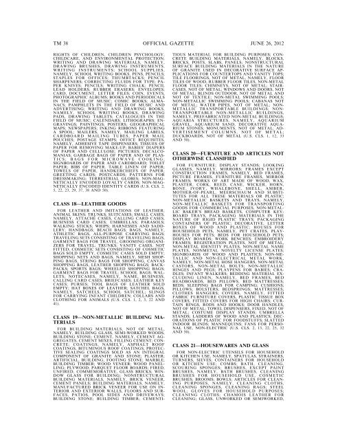 MARKS PUBLISHED FOR OPPOSITION - U.S. Patent and ...