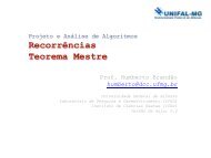 Recorrências Teorema Mestre - BCC Unifal-MG - Universidade ...