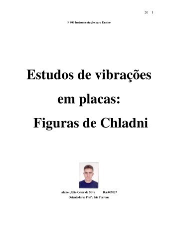 Estudos de vibrações em placas: Figuras de Chladni