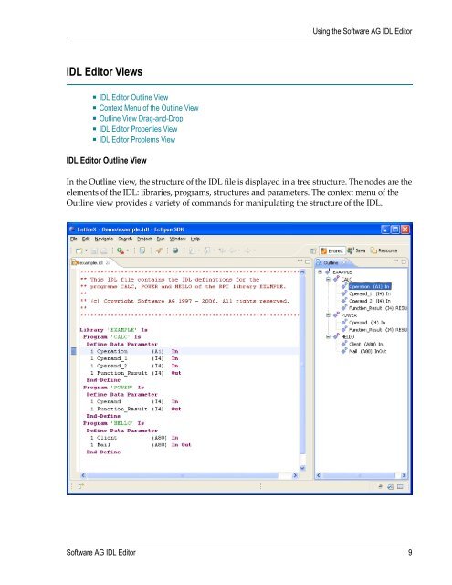 Software AG IDL Editor - Software AG Documentation