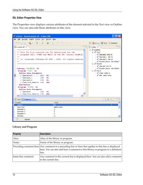 Software AG IDL Editor - Software AG Documentation