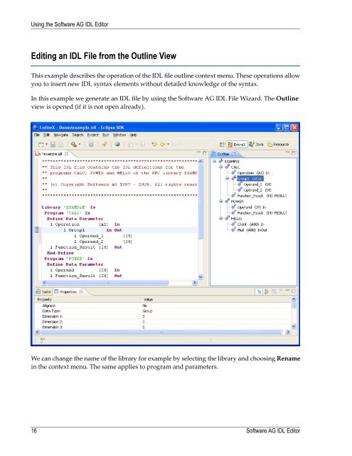 Software AG IDL Editor - Software AG Documentation