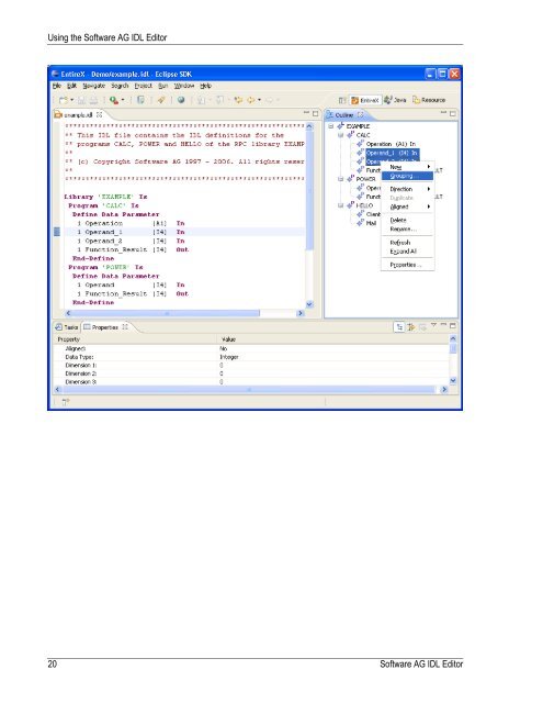 Software AG IDL Editor - Software AG Documentation