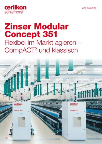 Zinser Modular Concept 351 - Oerlikon Schlafhorst - Oerlikon Textile