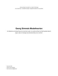 Georg Simmels Modetheorien