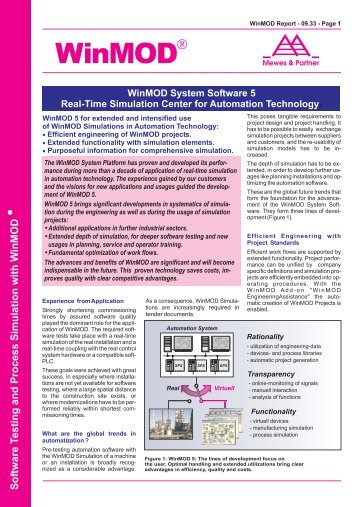 Report - WinMOD Real-Time Simulation Center for Automation