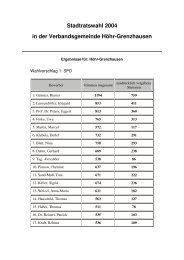 Stadtratswahl 2004 in der Verbandsgemeinde HÃ¶hr-Grenzhausen