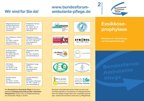 Exsikkose- prophylaxe - Bundesforum Ambulante Pflege