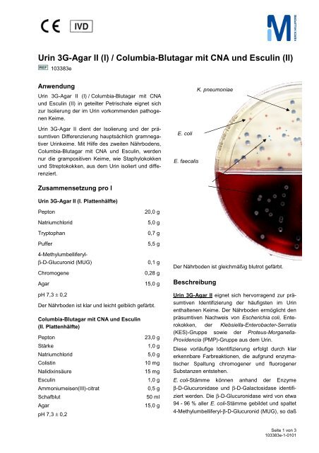 Urin 3G-Agar II - Heipha Dr.Müller GmbH