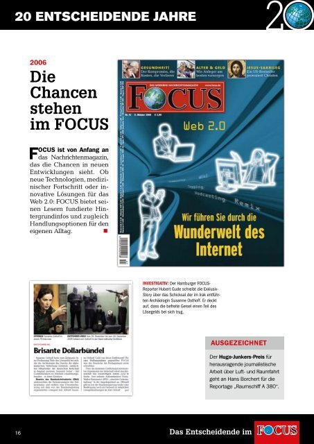 FOCUS - Chronik einer Medieninnovation - Das Entscheidende im ...