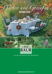 Gärten und Genießen - Baur Gartenreisen