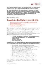 Engagierte/r Buchhalter/in (m/w, 50-60%) - HeiQ