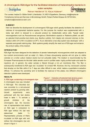 A chromogenic R2A-Agar for the facilitated detection of ...