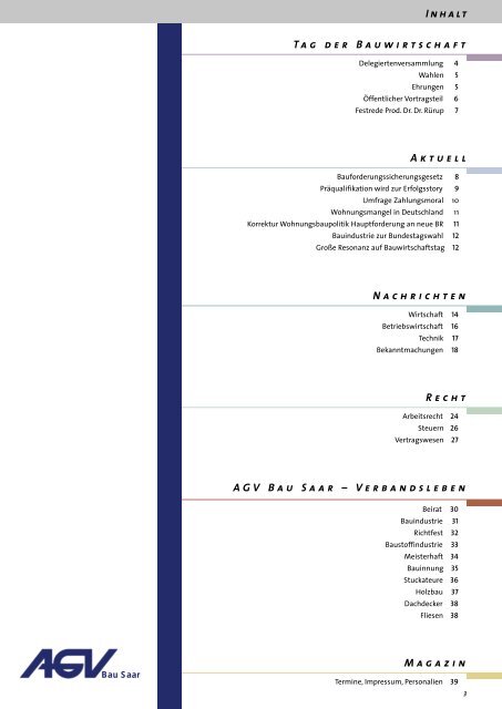 Verbandsleben Inhalt - AGV Bau Saar