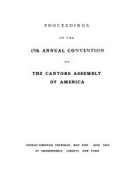 1964 Proceedings - Cantors Assembly